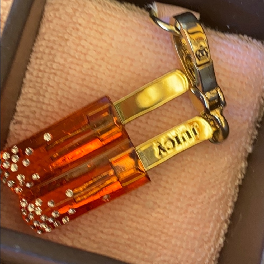 New Juicy Couture PINK Twin Popsicle Charm PAVE CRYSTALS